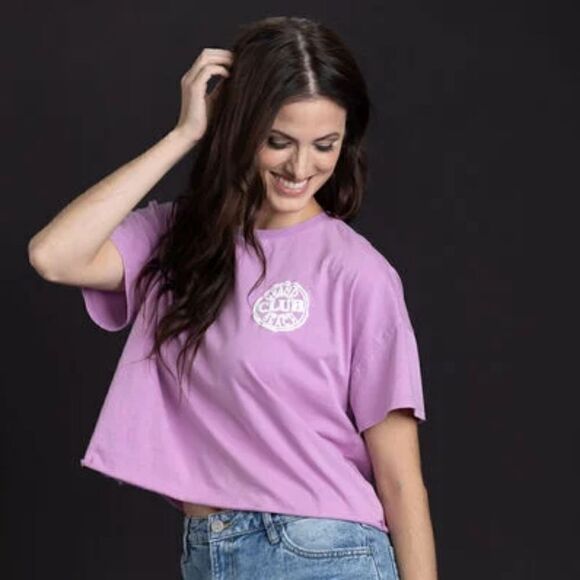 New With Tags Size 2X Women's Grand Beach Club Washed‎ Crop Tee - Picture 3 of 9